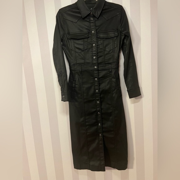 7 for all Mankind coated denim dress s size - Picture 1 of 8